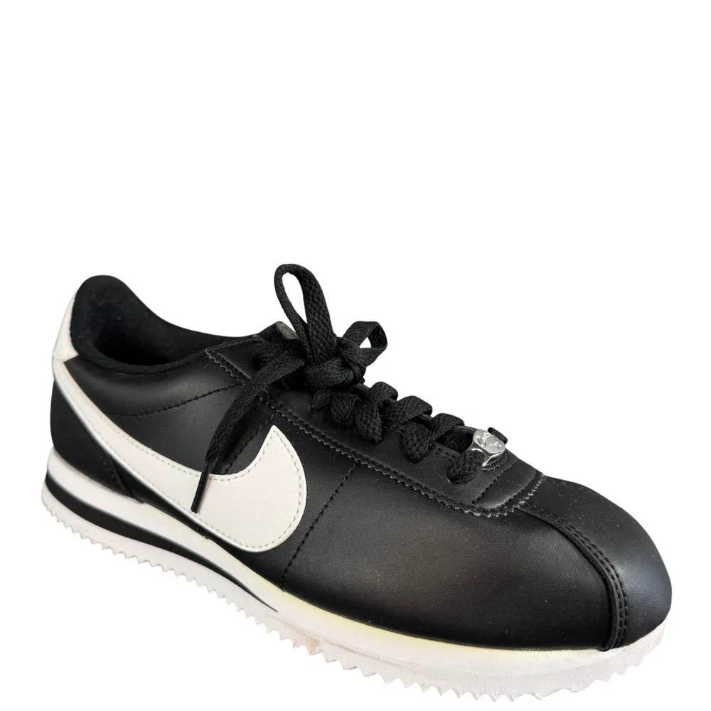 Nike Cortez 72 Leather Sneakers Black White Low Top Trainers 807472-011 Sz 6.5
